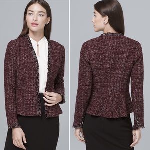 White House Black Market Peplum Sweater Jacket 4